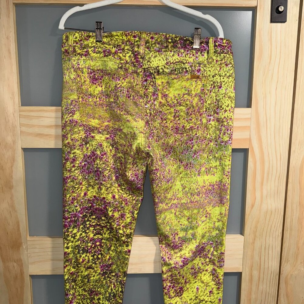 Joe's Jeans 'The Skinny' Neon Floral Stretch Denim Jeans Sunny Women's 32 - Picture 4 of 9